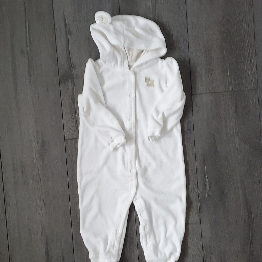 *SOLD* Bear Hooded Fleece OnePiece
